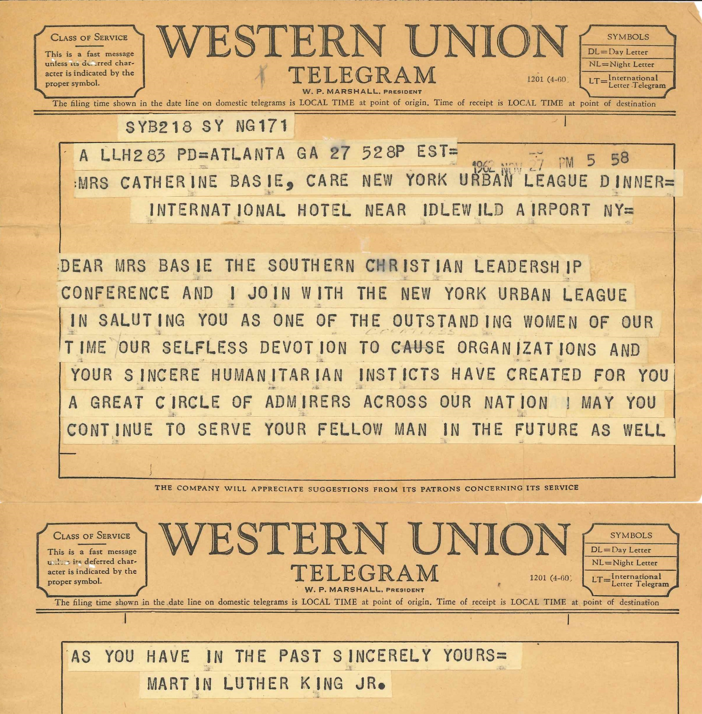 Western Union telegram