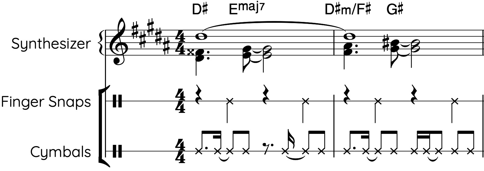 First two bars of Samurai When the Summer is Through