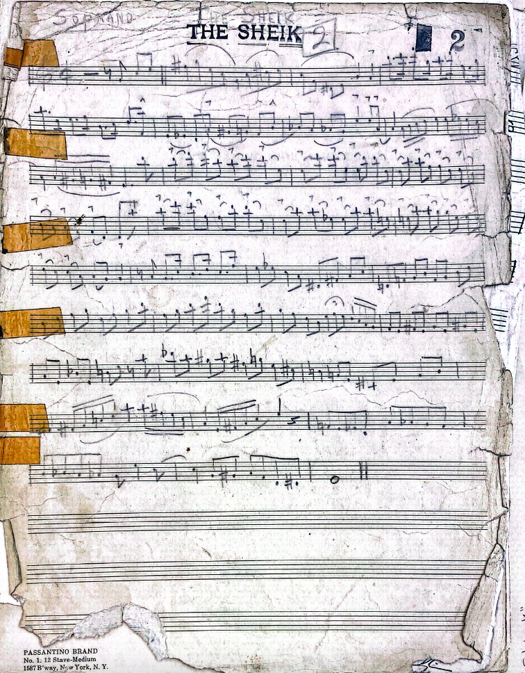 aged sheet music