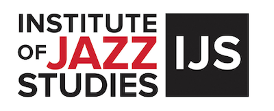 Institute of Jazz Studies logo in black and red
